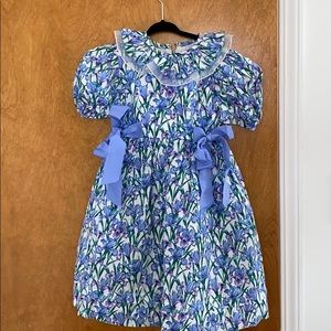 Vintage Sylvia White floral children’s dress